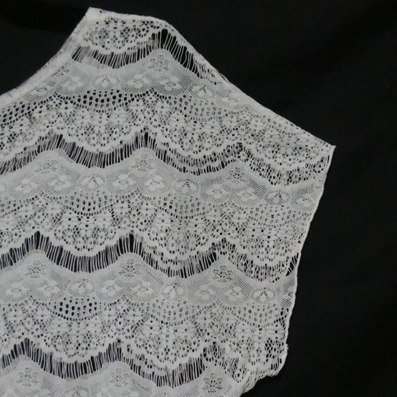 COTTON EXPRESS | large | White Lace Short Sleeve Shirt - Picture 10 of 14